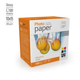 COLORWAY Fotópapír, magasfényű (high glossy), 260 g/m2, 10x15, 500 lap (PG2605004R) PG2605004R small