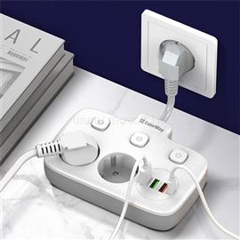 COLORWAY CW-CHE24PDW hálózati elosztó 2 dugalj, 3xUSB-A, 1xUSB-C 2m (fekete) CW-CHE24PDW small