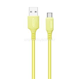 COLORWAY Kábel,  USB to Type-C (soft silicone) 2.4A 1m sárga CW-CBUC043-Y small