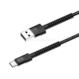 COLORWAY Kábel, Type-C (nylon - long head) 2.4A 1m black (CW-CBUC063-BK) CW-CBUC063-BK small