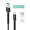 COLORWAY Kábel, Type-C (nylon - long head) 2.4A 1m black (CW-CBUC063-BK) CW-CBUC063-BK small