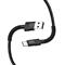 COLORWAY Kábel, Type-C (nylon - long head) 2.4A 1m black (CW-CBUC063-BK) CW-CBUC063-BK small