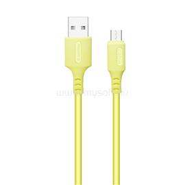 COLORWAY Kábel, USB - MicroUSB (soft silicone) 2.4A 1m sárga CW-CBUM043-Y small