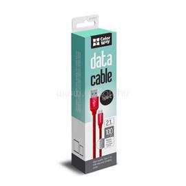 COLORWAY Kábel USB - Type-C 2,1 A, 1 m, piros (CW-CBUC003-RD) CW-CBUC003-RD small