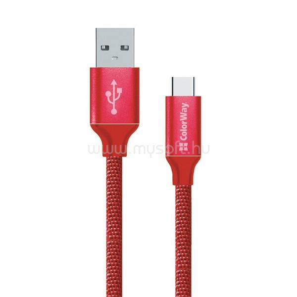 COLORWAY Kábel USB - Type-C 2,1 A, 1 m, piros (CW-CBUC003-RD) CW-CBUC003-RD large