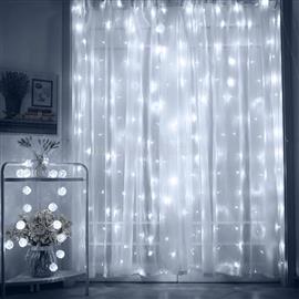 COLORWAY LED szalag, LED garland curtain (curtain) 3x3m 300LED 220V cold color CW-GW-300L33VCW small