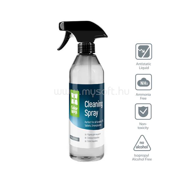COLORWAY CW-5500 tisztítószer készlet nagyméretű elektronikai készlet (550 ml és 2 mikroszálas)