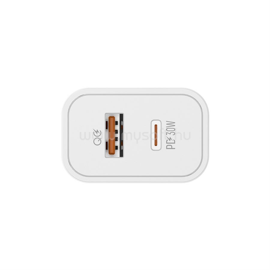 COLORWAY USB töltő adapter, Power Delivery Port PPS USB (Type-C PD + USB QC3.0) (30W) white (CW-CHS037PD-WT) CW-CHS037PD-WT large