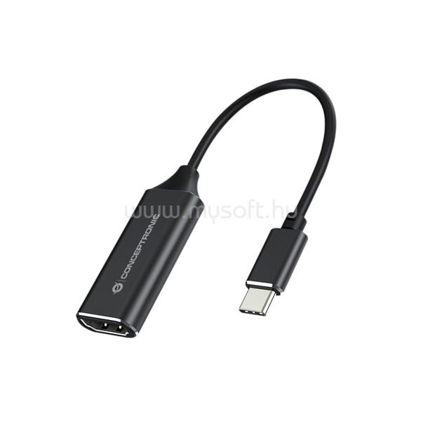 CONCEPTRONIC átalakító - ABBY03B (USB-C 3.2 to HDMI, 4K/60Hz, aluminium, fekete)