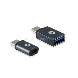 CONCEPTRONIC átalakító - DONN04G 2-Pack (USB-C to USB-A + USB-C to MicroUSB, fekete) DONN04G small