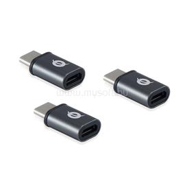 CONCEPTRONIC átalakító - DONN05G 3-Pack (3db USB-C to MicroUSB, fekete) DONN05G small
