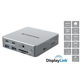 CONCEPTRONIC DONN25G notebook dokkoló (USB-C to HDMI/DP/USB-C PD/USB-A/SD/TF/RJ45/Audio) DONN25G small