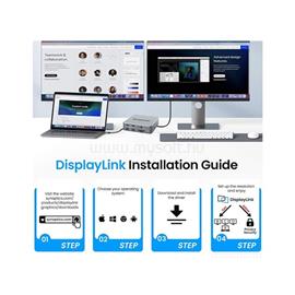 CONCEPTRONIC DONN25G notebook dokkoló (USB-C to HDMI/DP/USB-C PD/USB-A/SD/TF/RJ45/Audio) DONN25G small