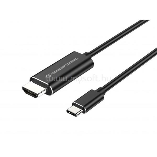 CONCEPTRONIC Kábel - ABBY04B (USB-C to HDMI, 4K/60Hz, 2m, fekete)