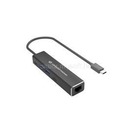 CONCEPTRONIC Kábel - ABBY14B (USB-C to RJ-45, 2xUSB-A+2xUSB-C, 2,5 Gbit, szürke) ABBY14B small