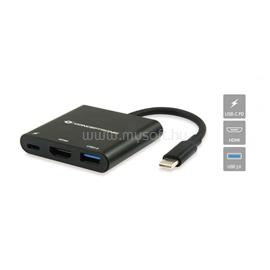 CONCEPTRONIC DONN01B notebook dokkoló (Bemenet: USB-C, Kimenet: HDMI+USB-C PD:60W+USB-A 3.0, fekete) DONN01B small
