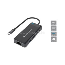 CONCEPTRONIC Notebook Dokkoló - DONN14G (Bemenet: USB-C, Kimenet: 2xHDMI+USB-C PD:100W+3xUSB-A+RJ-45, fekete) DONN14G small