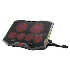 CONCEPTRONIC Notebook Hűtőpad 17"-ig - THYIA01B (USB, 6x12,5cm, LCD kijelző, állítható magasság, csúszásmentes, fekete) THYIA01B small