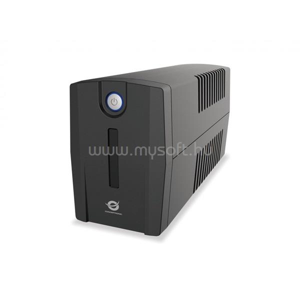 CONCEPTRONIC Szünetmentes  1000VA - ZEUS07E (4x IEC C13, line-interaktív, RJ45 vonalvédelem, HID USB, fekete)