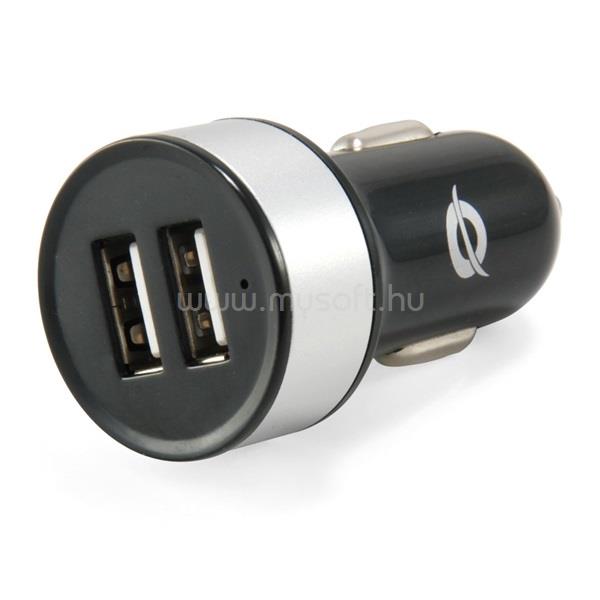 CONCEPTRONIC telefon töltő - CUSBCAR2A (Szivargyujtós töltő: 2x USB-A)