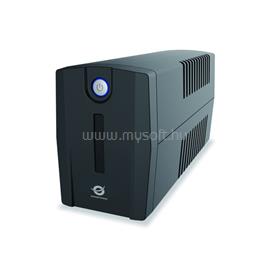 CONCEPTRONIC ZEUS02ES 850VA szünetmentes tápegység (2x Schuko, line-interaktív, 2x RJ45 vonalvédelem, USB, fekete) ZEUS02ES small
