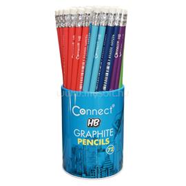 CONNECT Grafitceruza HB, radíros, színestestű, 72 db/csomag, CONNECT_105569 small