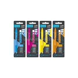 CONNECT Írószer szett Connect, nyomósirón + ironbél 0,5mm, HB + radír, klf. színek, bliszteren CONNECT_609798 small