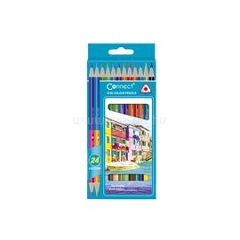 CONNECT Színes ceruza készlet, kétvégű duocolor 12/24 szín 24 klf. szín CONNECT_107020 small