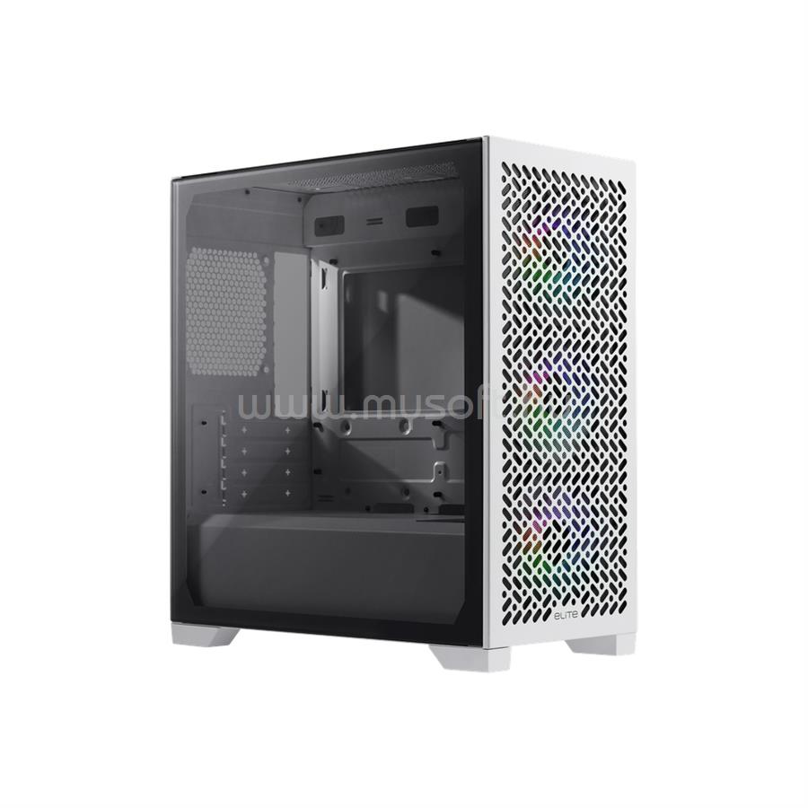 COOLER MASTER Elite 302 White fehér (táp nélküli) ablakos mATX ház