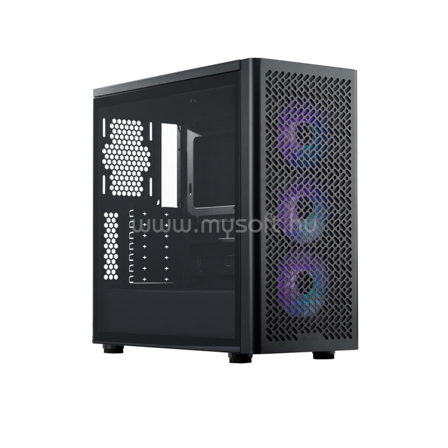 COOLER MASTER Elite 502 fekete (táp nélküli) ablakos E-ATX ház