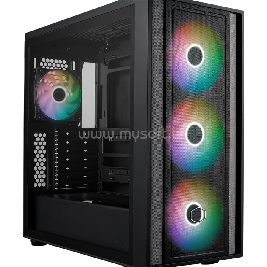 COOLER MASTER MasterBox 600 fekete (táp nélküli) ablakos E-ATX ház