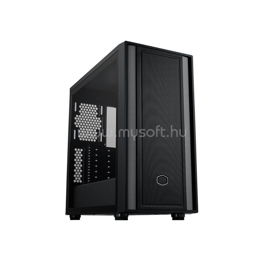 COOLER MASTER MasterBox 600 LITE fekete (táp nélküli) ablakos ATX ház