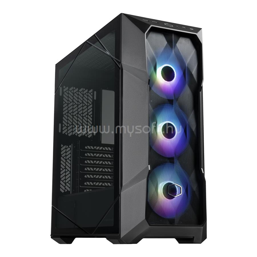 COOLER MASTER MasterBox TD500 MESH V2 ARGB Fekete (Táp nélküli) ablakos E-ATX ház