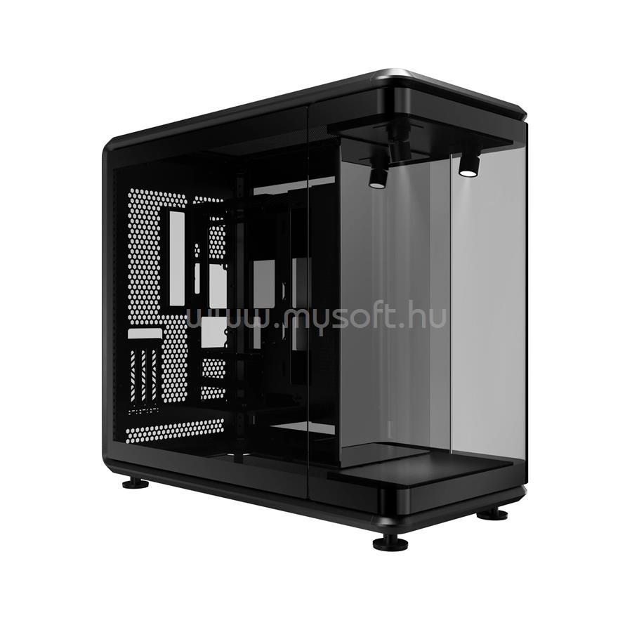 COOLER MASTER MASTERFRAME 360 PANORAMA fekete (táp nélküli) ablakos ATX ház