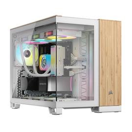CORSAIR 2500X TG Micro-ATX ház, fehér/bambusz CC-9011288-WW small