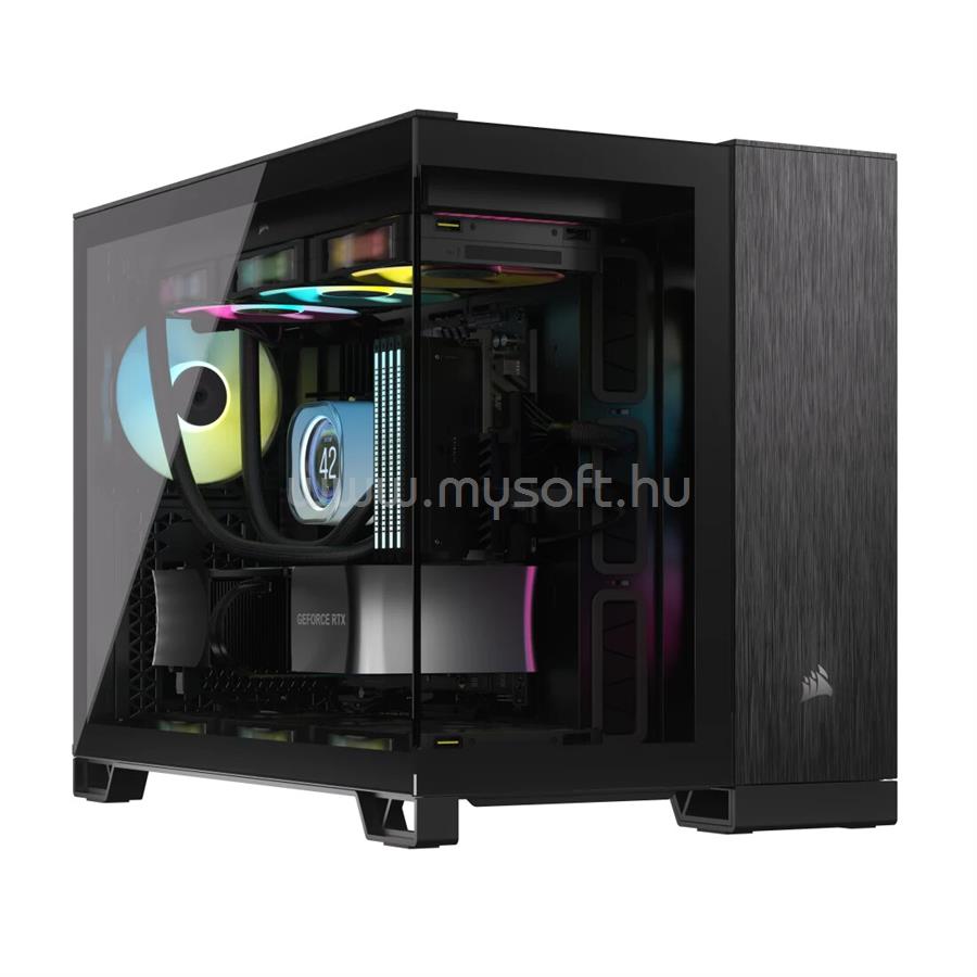 CORSAIR 2500X TG Micro-ATX ház, fekete/Obsidian alumínium