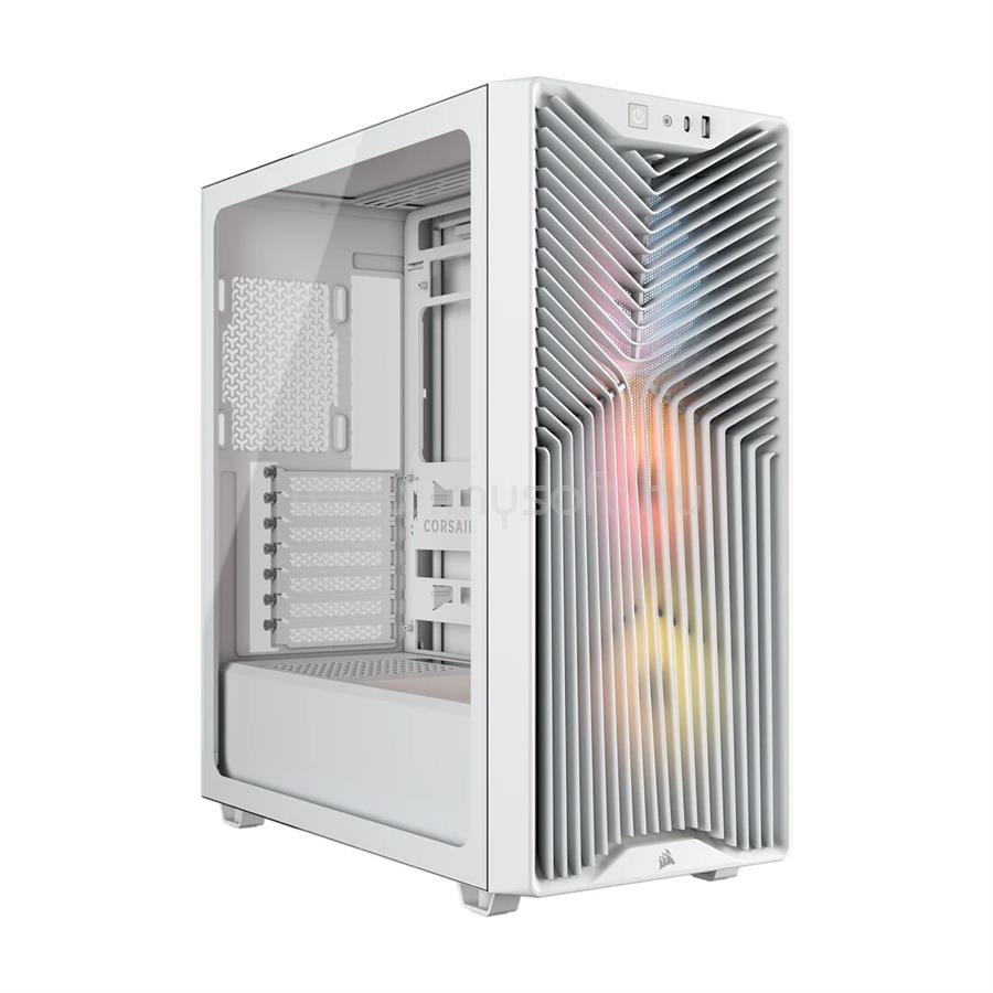 CORSAIR 3200D RS ARGB Mid-Tower ATX ház, fehér