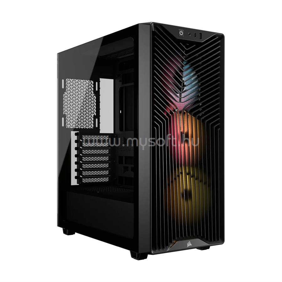 CORSAIR 3200D RS ARGB Mid-Tower ATX ház, fekete
