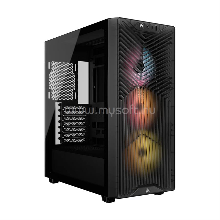 CORSAIR 3200D RS ARGB Mid-Tower ATX ház, füstszín