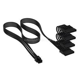 CORSAIR Elite Premium egyedileg fonott SATA tápkábel (4 csatlakozóval) - Type 5, fekete CP-8920454 small
