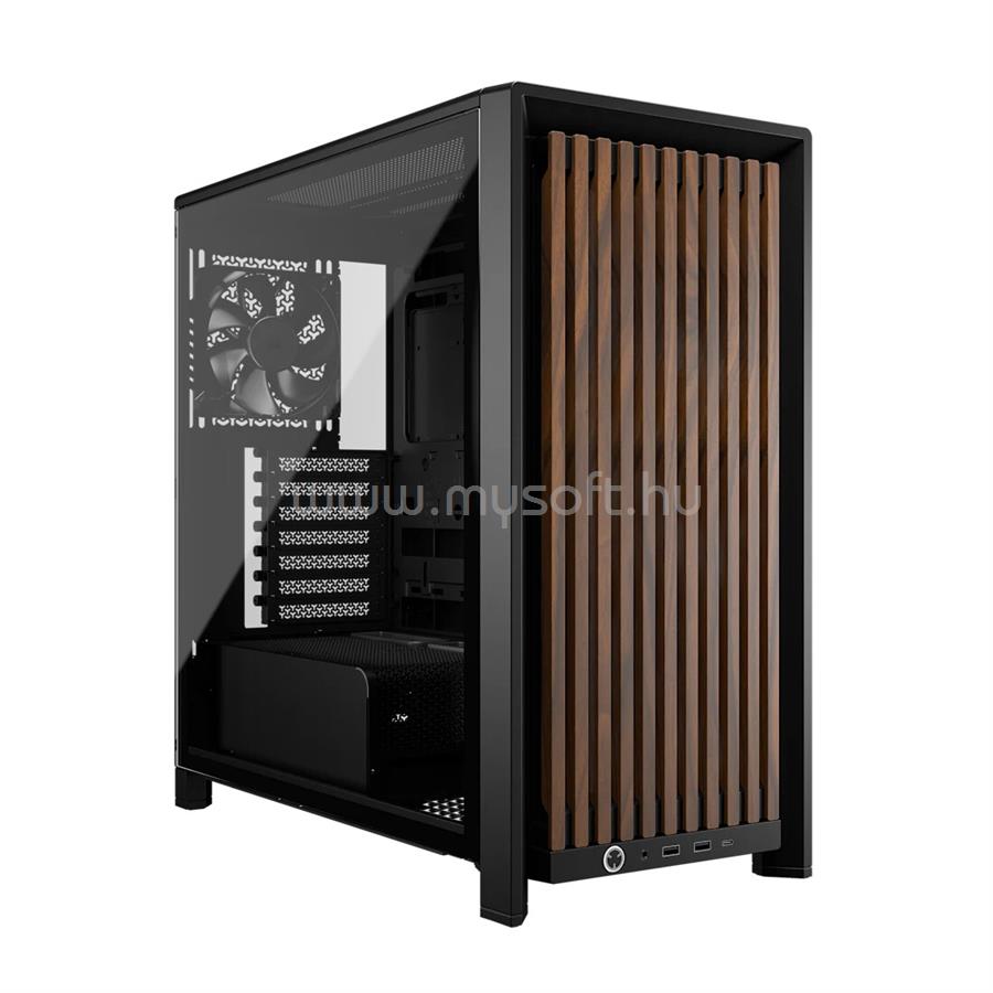 CORSAIR FRAME 4000D RS Wood Mid-Tower, Black/Walnut