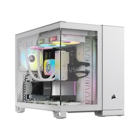 CORSAIR iCUE LINK 2500X RGB Dual Chamber fehér (táp nélküli) ablakos mATX ház CC-9011268-WW small