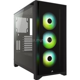 CORSAIR iCUE 4000X RGB Mid-Tower Fekete (Táp nélküli) ablakos ATX/mATX ház CC-9011204-WW small