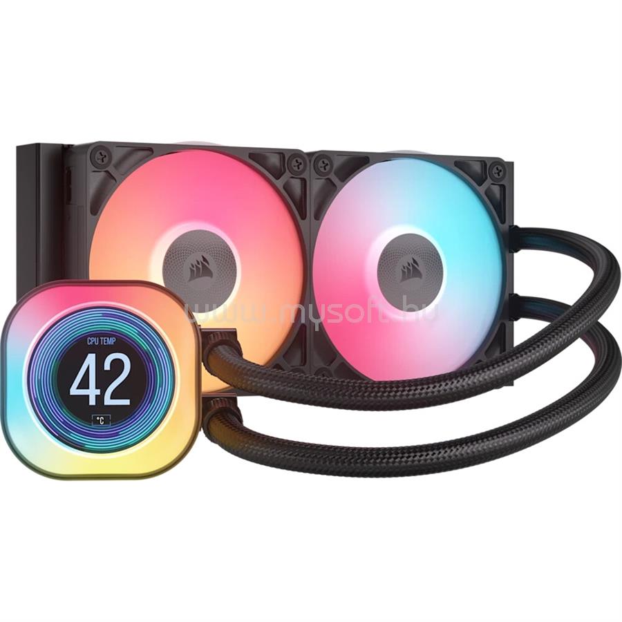 CORSAIR iCUE LINK Titan 240 RX LCD ARGB komplett vízhűtőrendszer