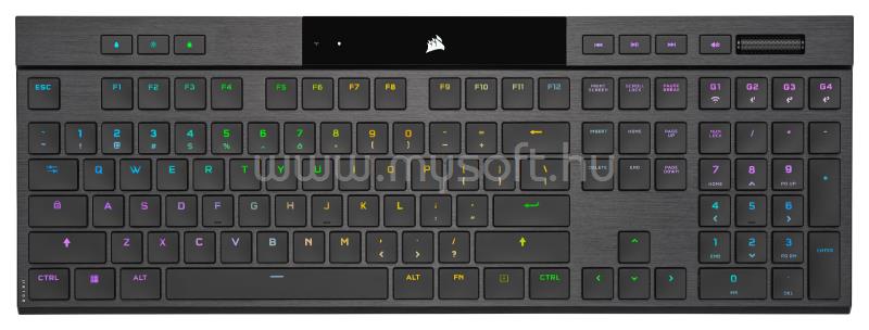 CORSAIR K100 AIR RGB Ultra lapos gamer vezeték nélküli billentyűzet