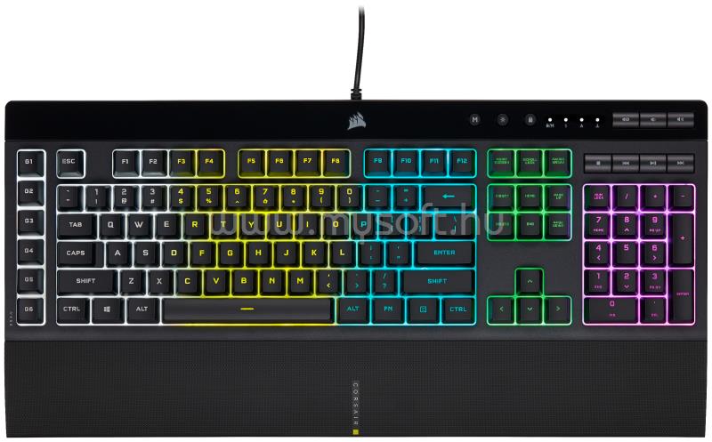 CORSAIR K55 RGB PRO gamer vezetékes billentyűzet amerikai angol lokalizáció (fekete)