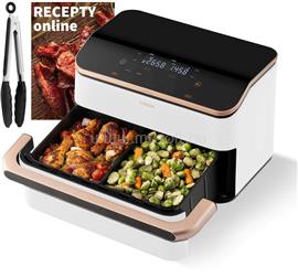 COSORI Dual Blaze TwinFry Smart 10L forrólevegős sütő + moduláris kosár + fogó (fehér) CAF-TF101S-WEUR small