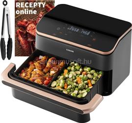 COSORI Dual Blaze TwinFry Smart 10L forrólevegős sütő moduláris kosár + fogó (fekete) CAF-TF101S-AEUR small