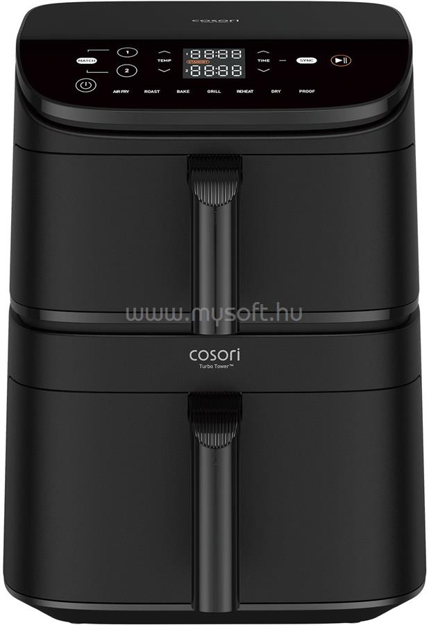 COSORI TurboTower 10,8 l forrólevegős sütő (fekete)
