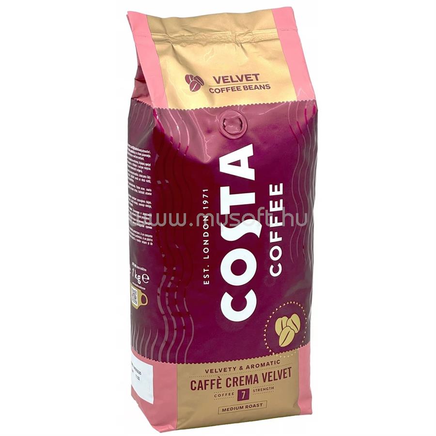 COSTA COFFEE Kávé szemes, 1000g, Caffé Crema Velvet